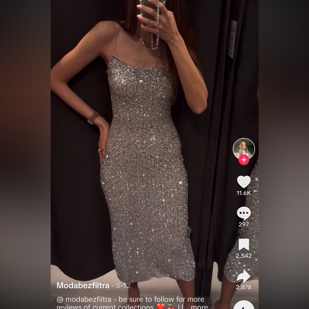 Zara sequinned slip dress 2609/108